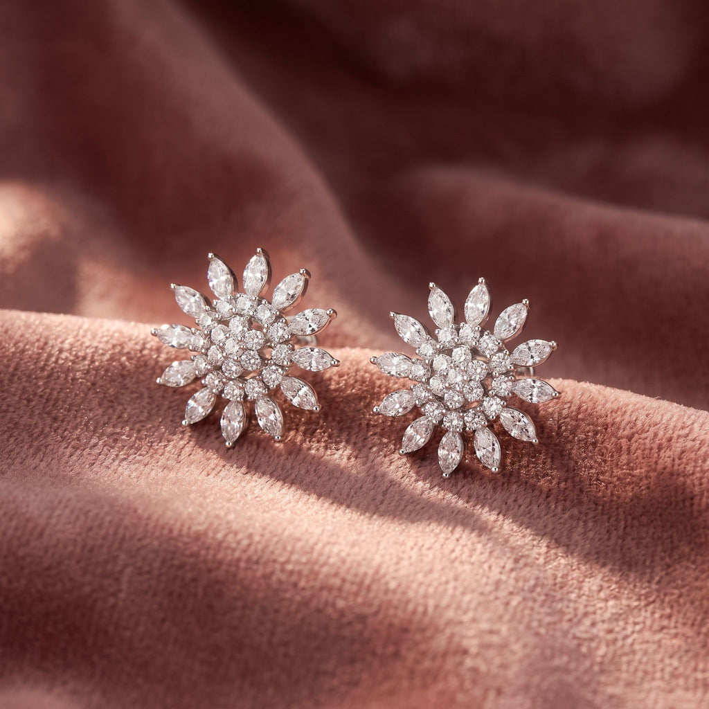18K Bespoke Diamond Earrings — AI cloth, in-house