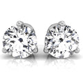 18K Solitaire Round Brilliant Diamond Earrings — TOP