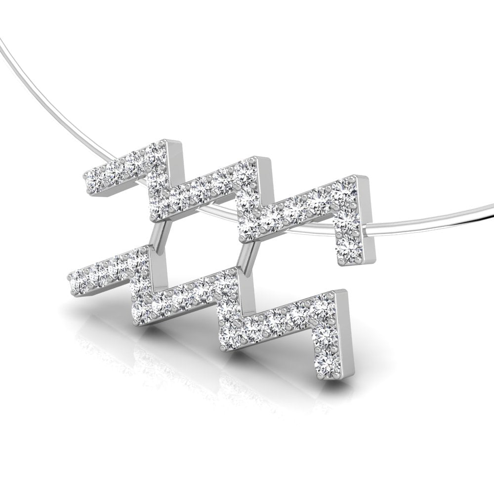 18K Zodiac Diamond Pendant — 3D VIEW