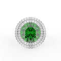 18K White Gold Halo Round Diamond Ring — TOP