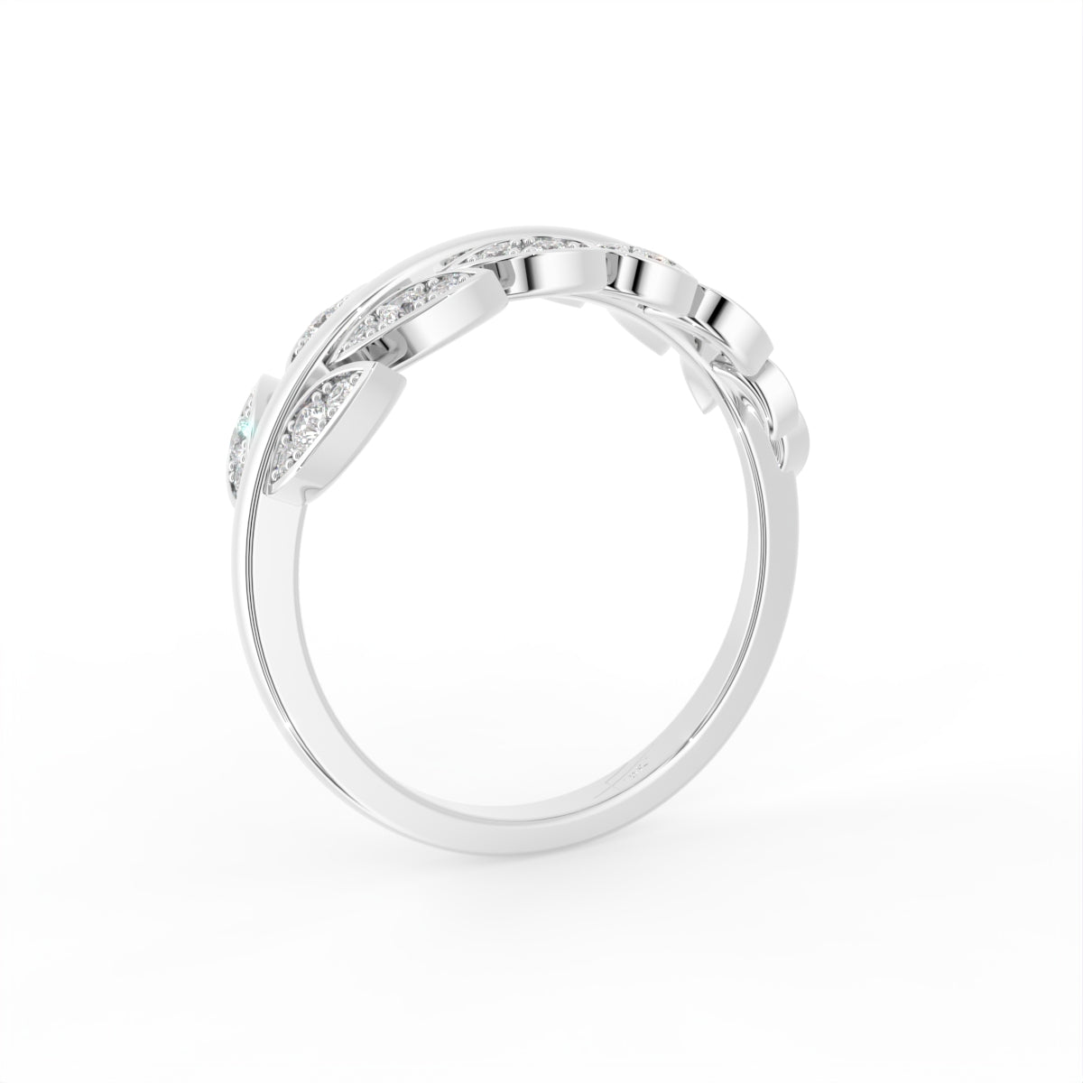 18K Bespoke Cluster Diamond Ring — 3D VIEW