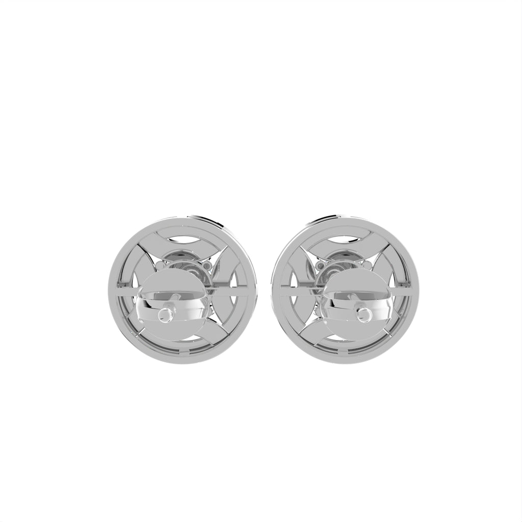 18K Bespoke Diamond Stud Earrings — BACK