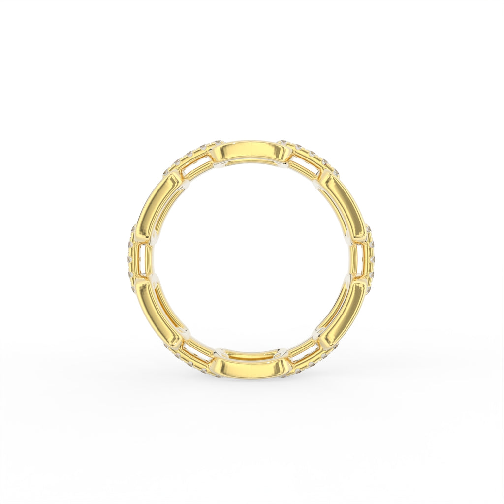Sterling Silver Diamond Ring — FRONT/BACK