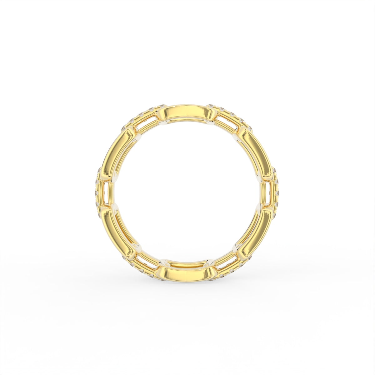 Sterling Silver Diamond Ring — FRONT/BACK