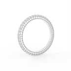 18K Full Eternity Round Diamond Ring — 3D VIEW