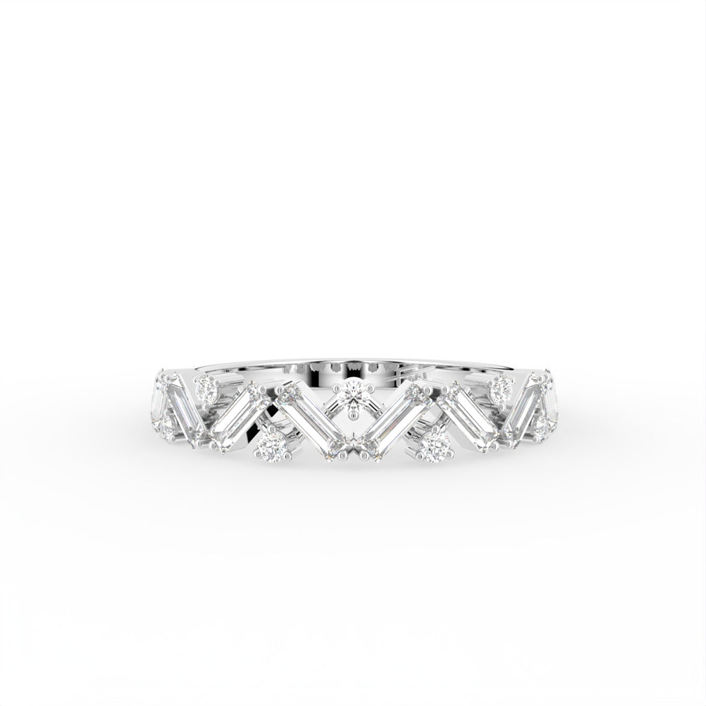 18K White Gold Baguette Diamond Eternity Ring — TOP