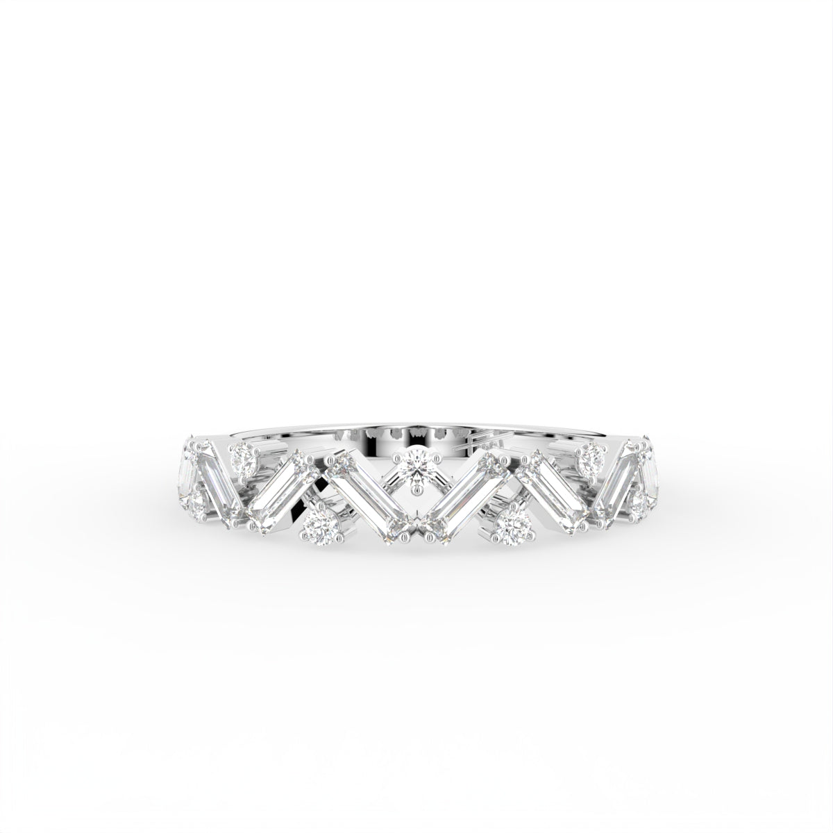 18K White Gold Baguette Diamond Eternity Ring — TOP
