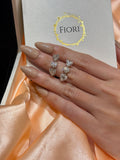 18K White Heart Diamond Earrings 6.14ct — IMAGE URL