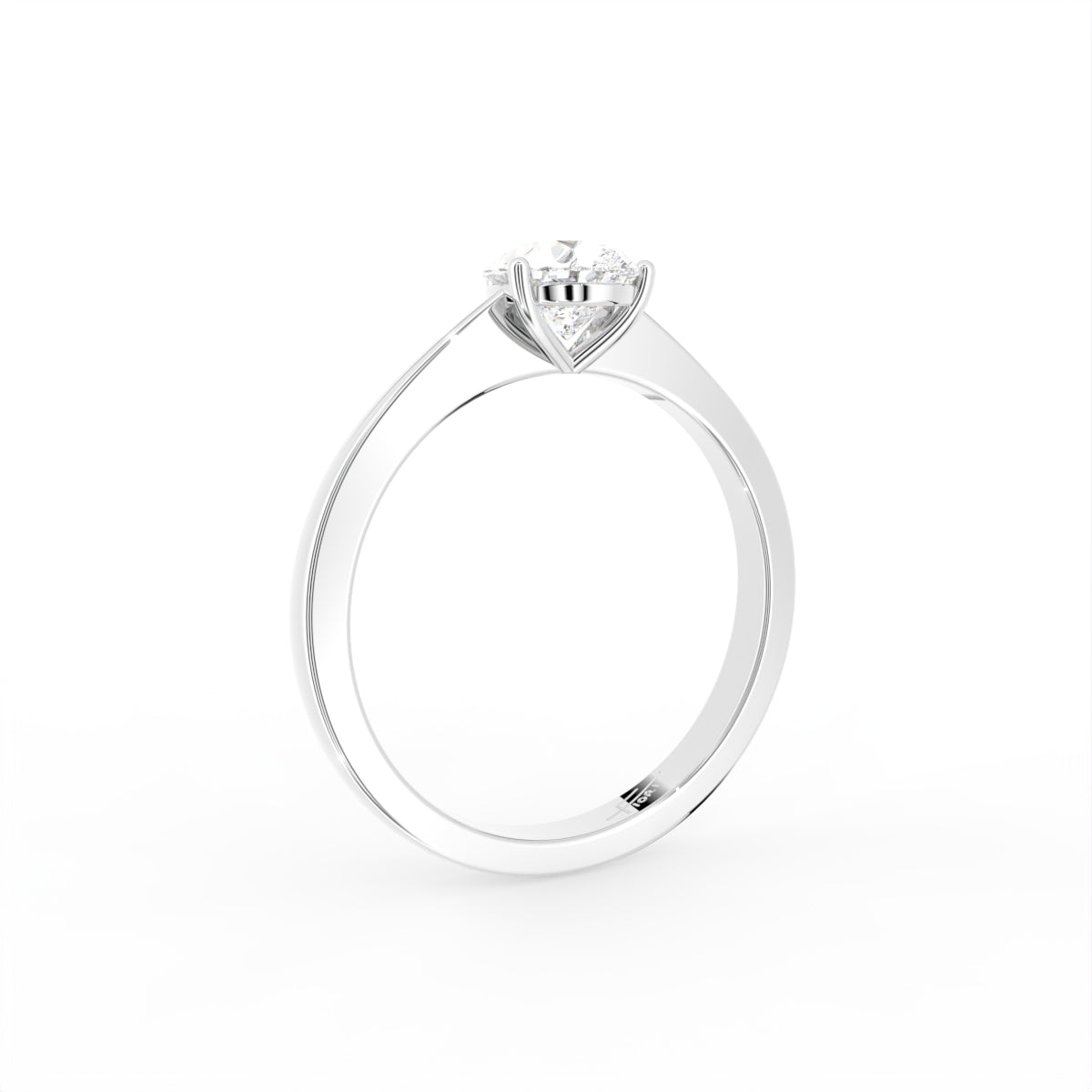 18K Pear Solitaire Diamond Ring — 3D VIEW