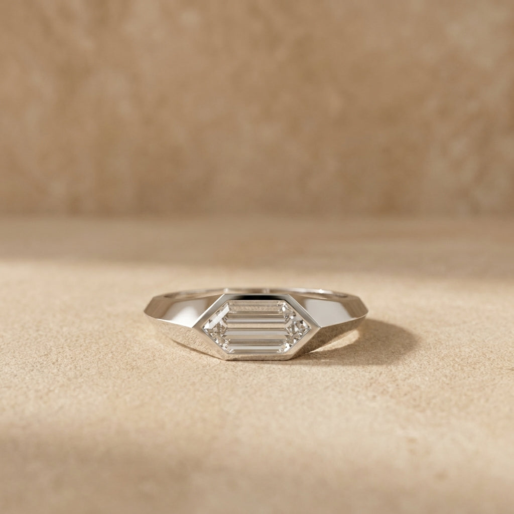 18K Rose Gold Bespoke Fancy Cut Diamond Ring