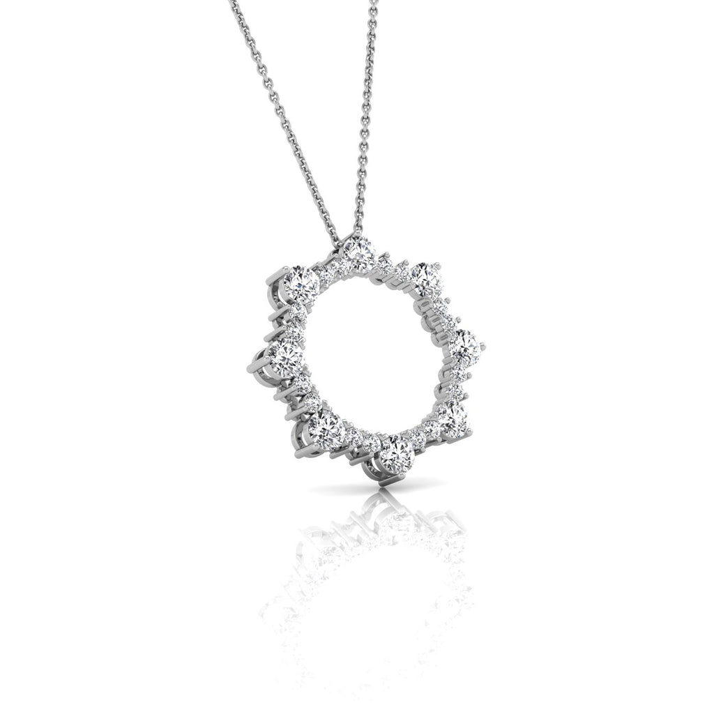 18K Sun Diamond Pendant — RIGHT
