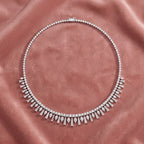 14K Fringe Diamond Choker Necklace — AI cloth, in-house