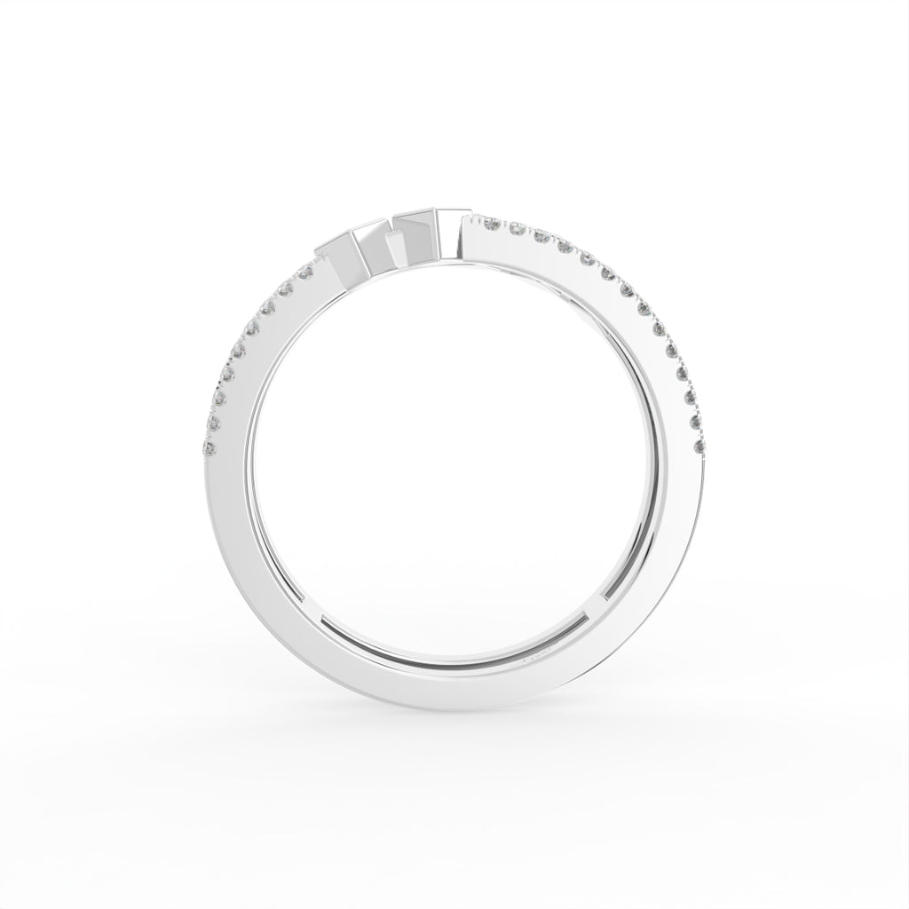 18K Bespoke Pave Diamond Band Ring — FRONT