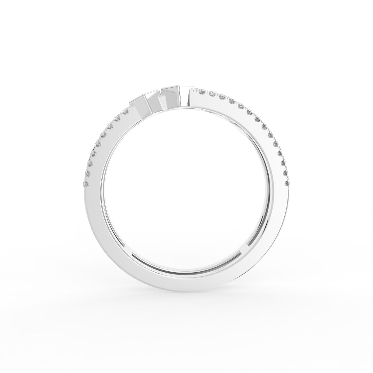 18K Bespoke Pave Diamond Band Ring — FRONT