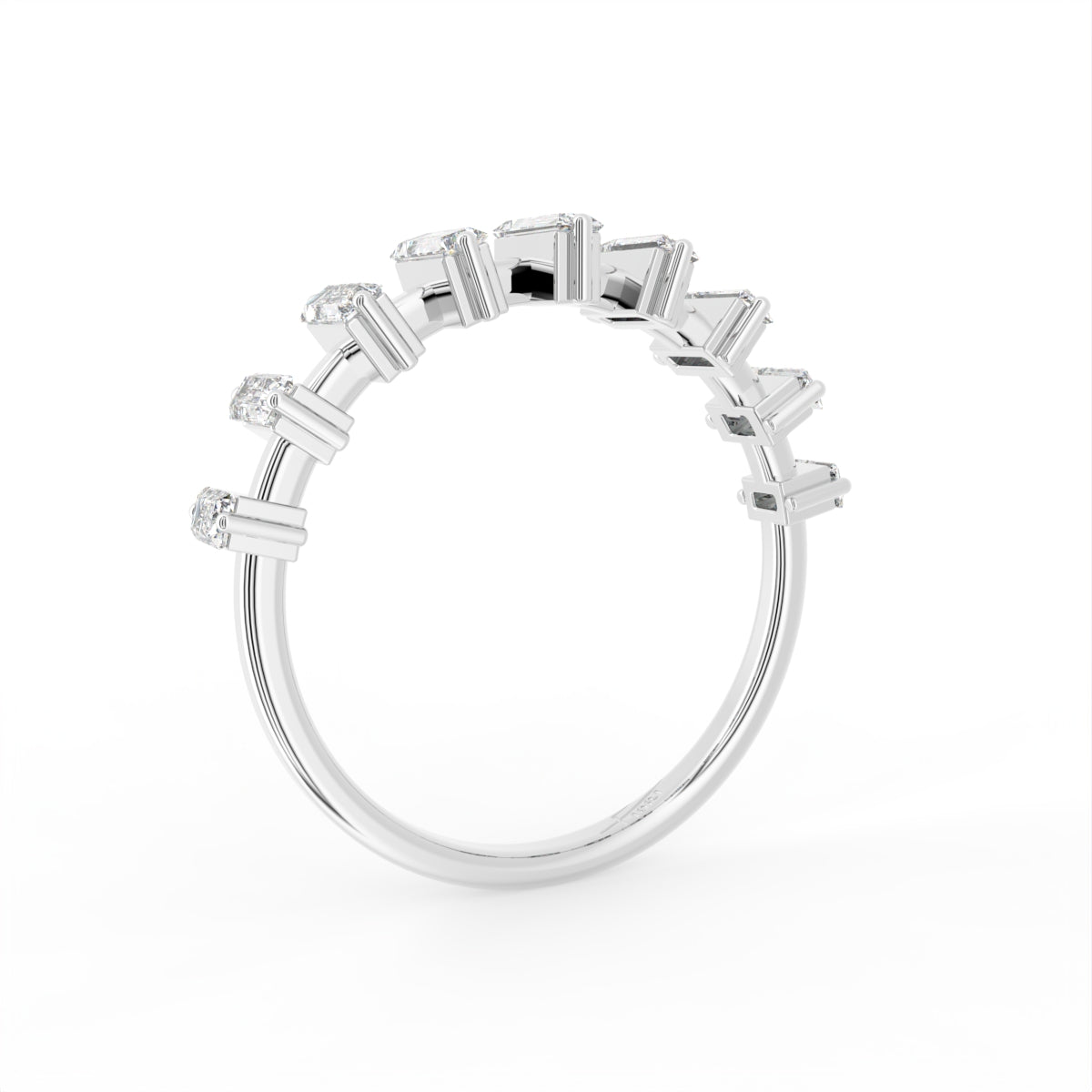 vimg:FJ2994|vimg:FJ3006|18K Baguette Diamond Eternity Ring — 3D VIEW