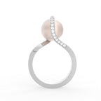 Sterling Silver Diamond Ring — FRONT/BACK