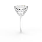 18K Solitaire Cushion Diamond Ring — SIDE