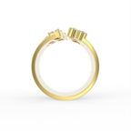 Sterling Silver Diamond Ring — FRONT/BACK