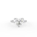 18K Solitaire Heart Diamond Engagement Ring — TOP