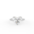 18K Solitaire Heart Diamond Engagement Ring — TOP