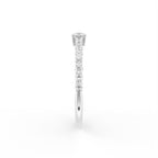 18K Yellow Gold Shoulder Set Diamond Promise Ring — SIDE