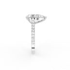 18K Solitaire Pear Diamond Engagement Ring — SIDE