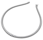18K Classic Tennis Diamond Necklace — 3D VIEW