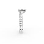 18K Solitaire Emerald Cut Diamond Engagement Ring — SIDE