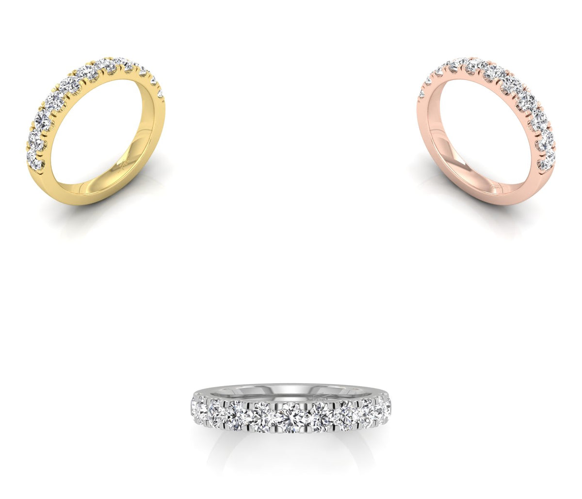 18K Bespoke Baguette Diamond Ring — 3 COLOR