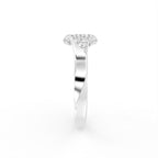 18K Bespoke Baguette Diamond Pave Ring — SIDE