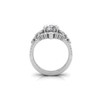 18K Bespoke Oval Diamond Engagement Ring — FRONT