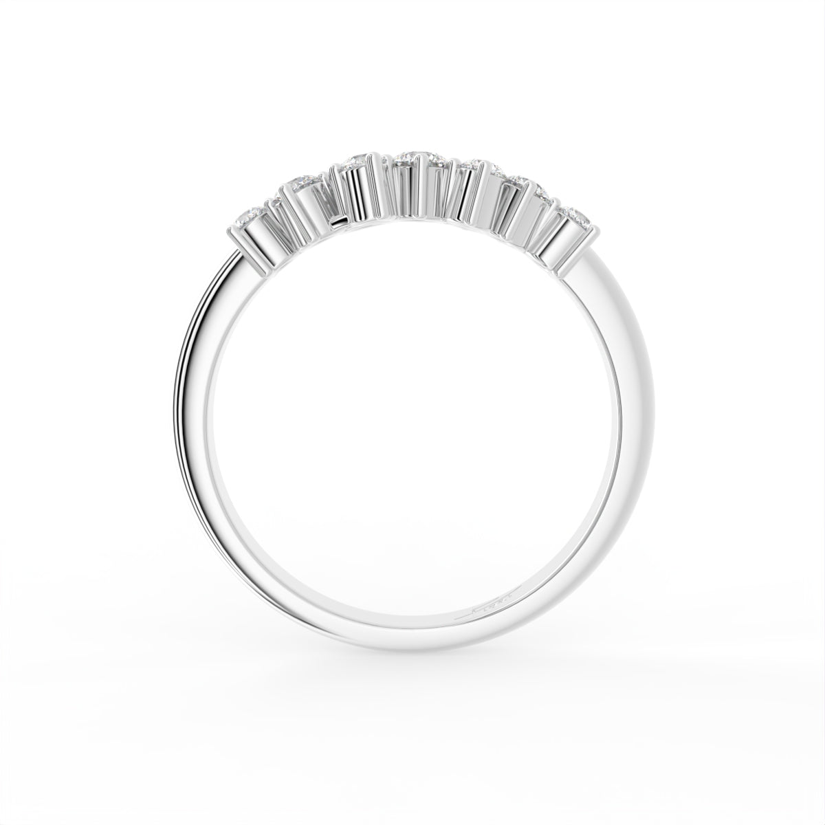 18K Eternity Round Diamond Ring — FRONT