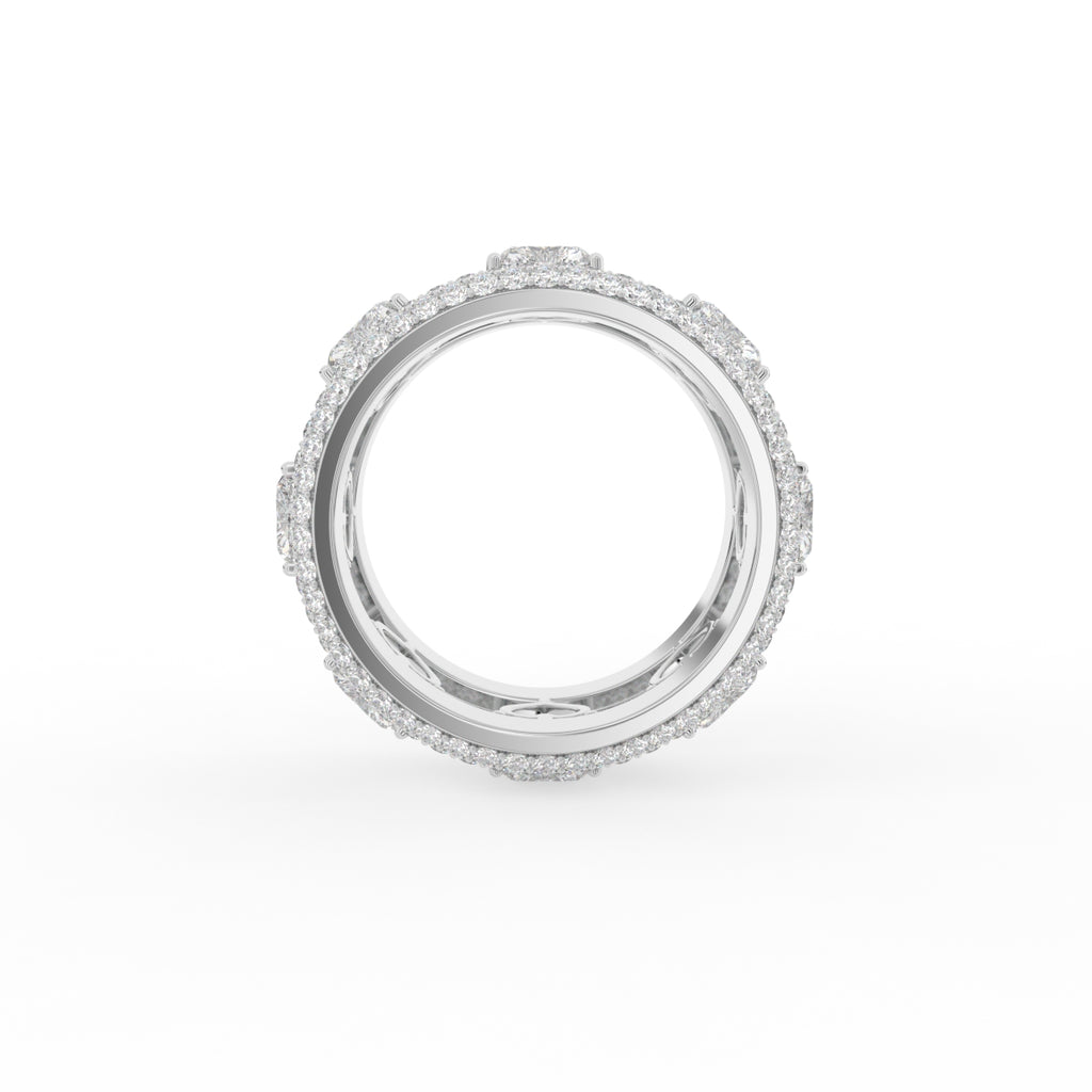18K Openwork Pave Diamond Ring — FRONT
