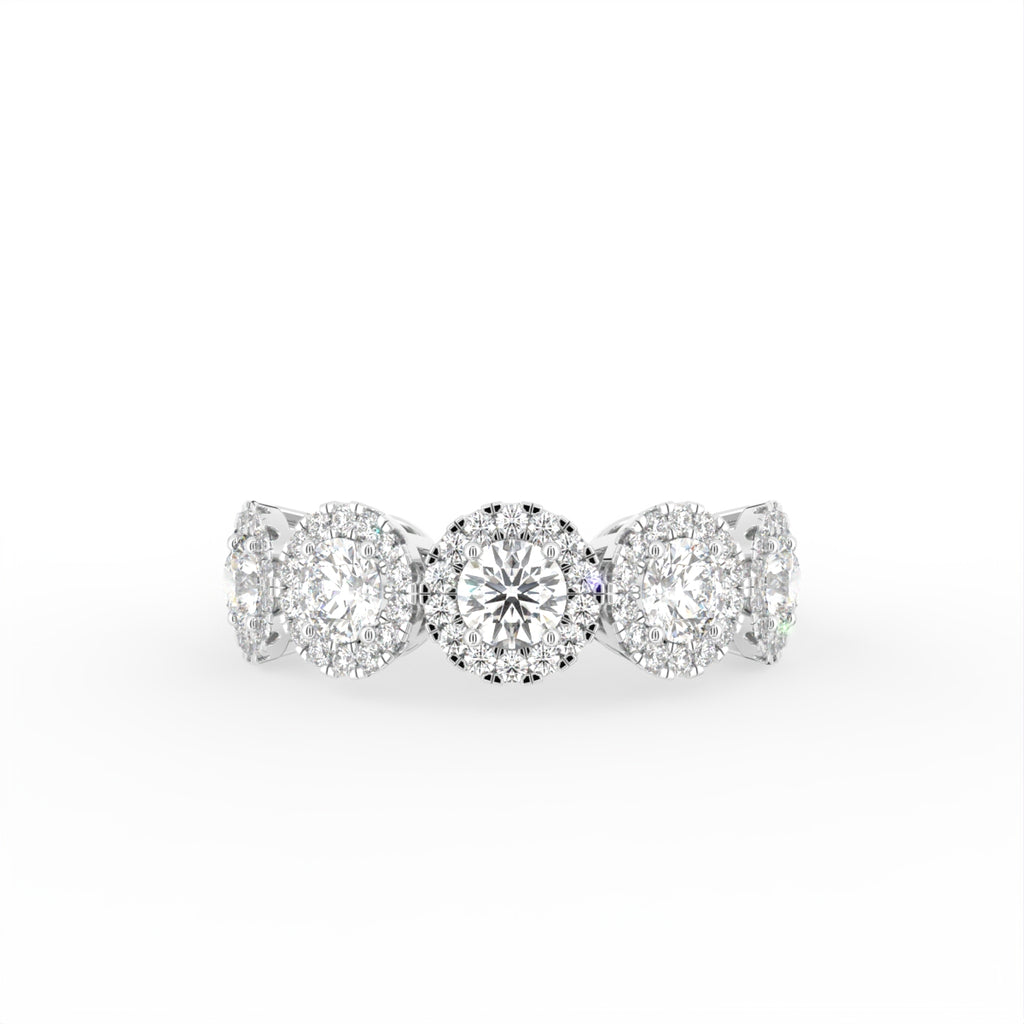 18K Eternity Round Diamond Ring — TOP