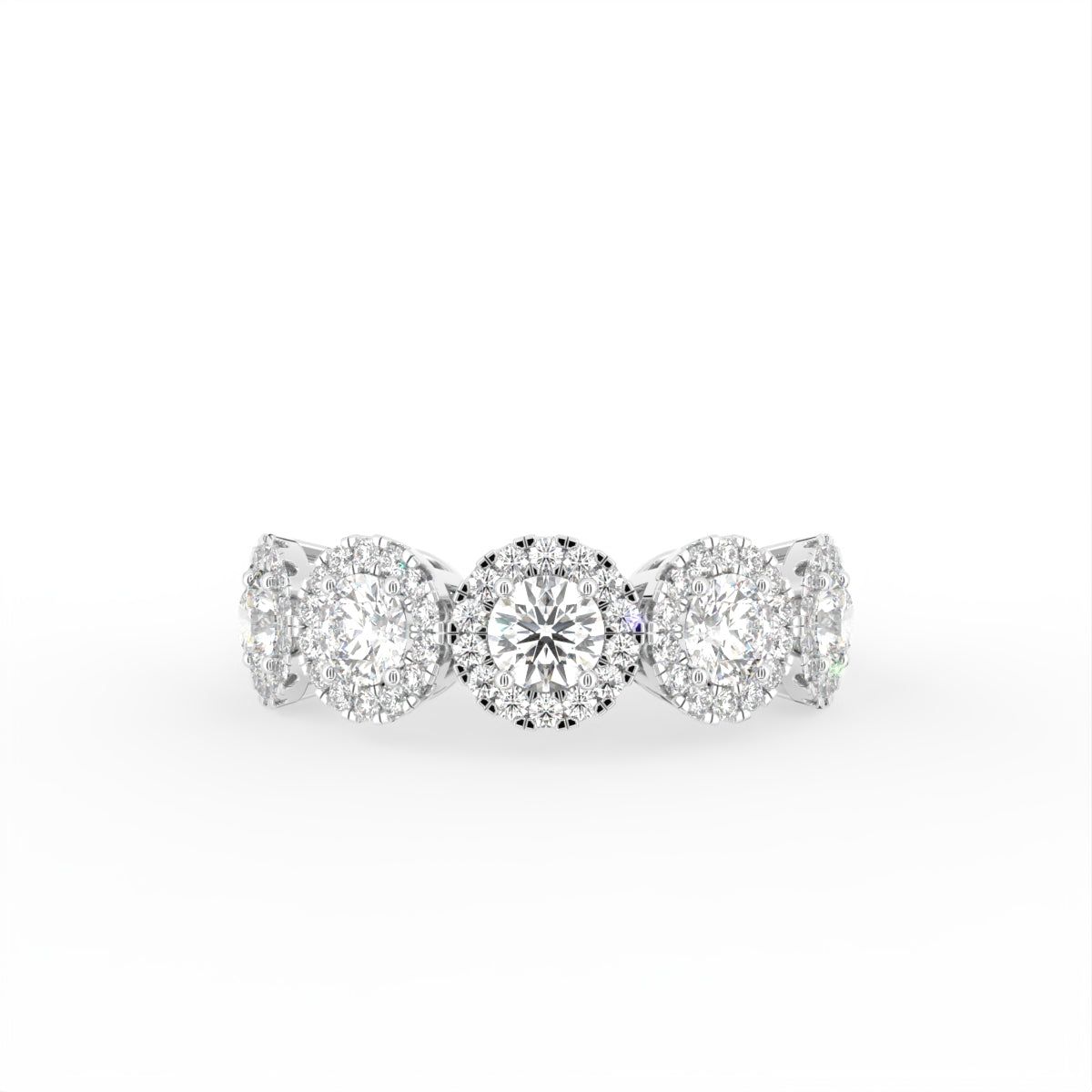 18K Eternity Round Diamond Ring — TOP