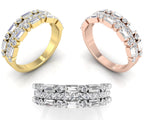 18K Eternity Diamond Ring — 3 COLOR