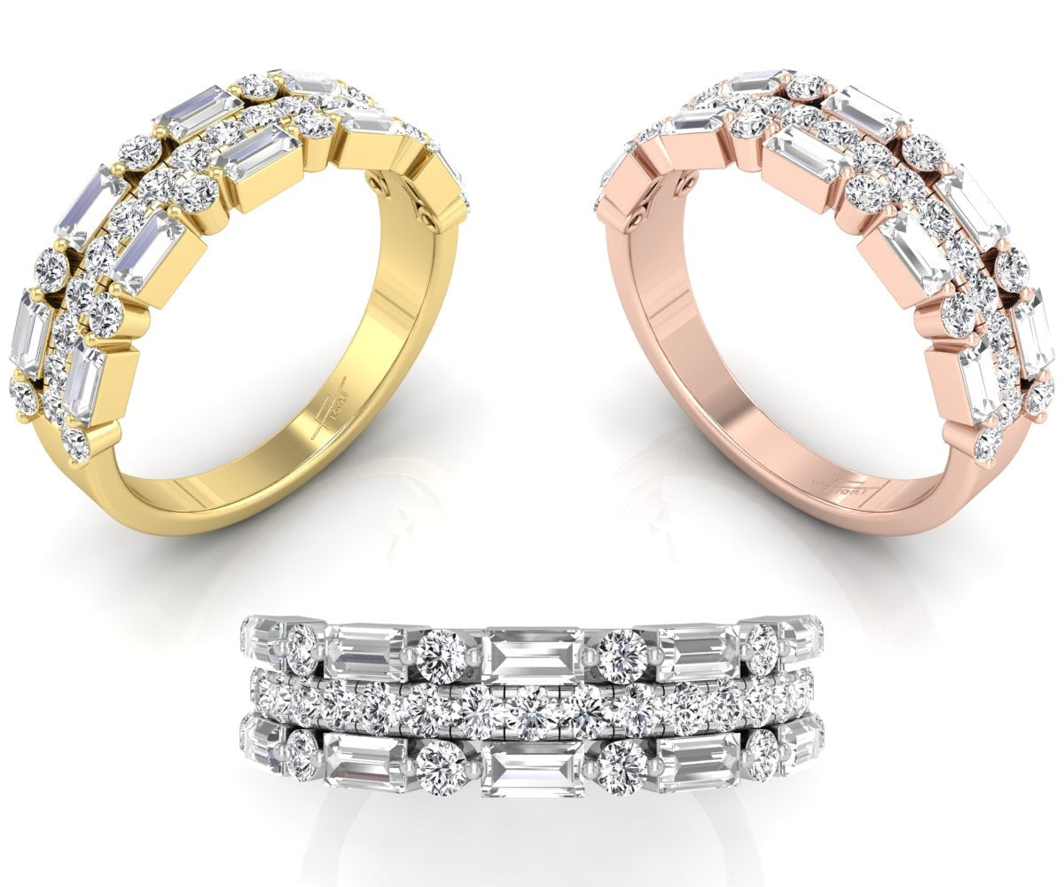 18K Eternity Diamond Ring — 3 COLOR
