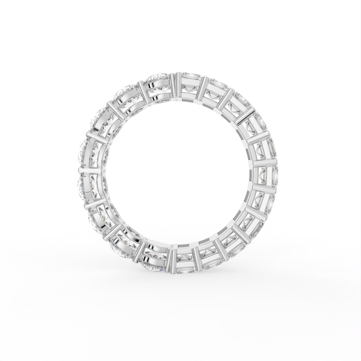 Sterling Silver Diamond Ring — FRONT/BACK