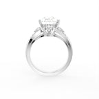 18K Shoulder Set Pear Diamond Ring — FRONT