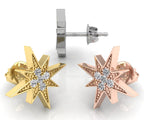 18K Polar Star Diamond Earrings — 3 COLOR