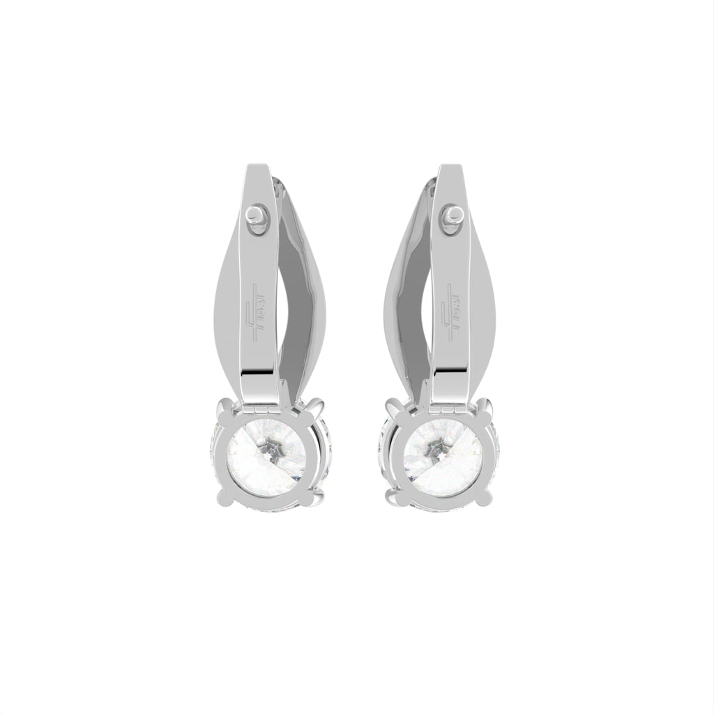 18K Diamond Drop Earrings — BACK