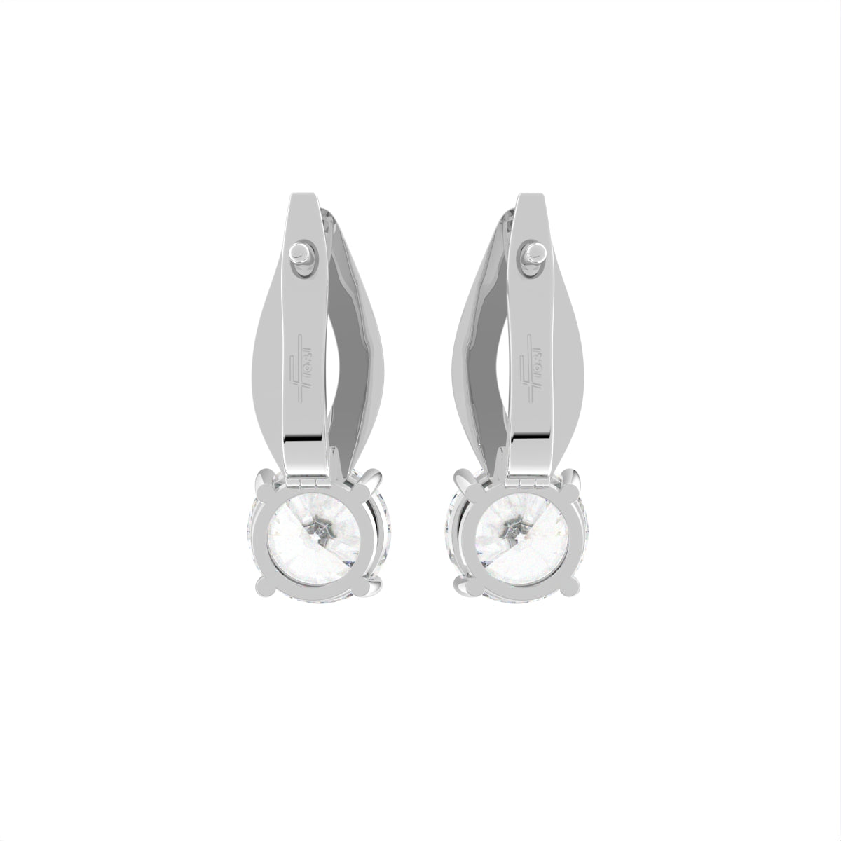 18K Diamond Drop Earrings — BACK