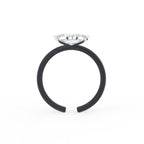 18K Marquise Solitaire Diamond Ring — FRONT