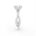 18K Solitaire Diamond Engagement Ring — SIDE