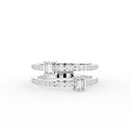18K Baguette Pave Diamond Ring — TOP