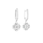 18K Drop Diamond Earrings — 3D VIEW