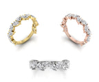 18K White Gold Eternity Pear Diamond Ring — 3 COLOR