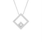 18K Princess Diamond Pendant — BACK