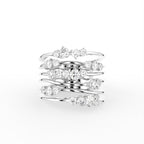 18K Bespoke Round Diamond Statement Ring — TOP