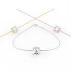 18K Gold Round Diamond Bracelet — 3 COLOR